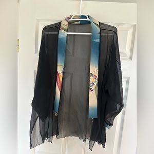 Beautiful black see-through shawl